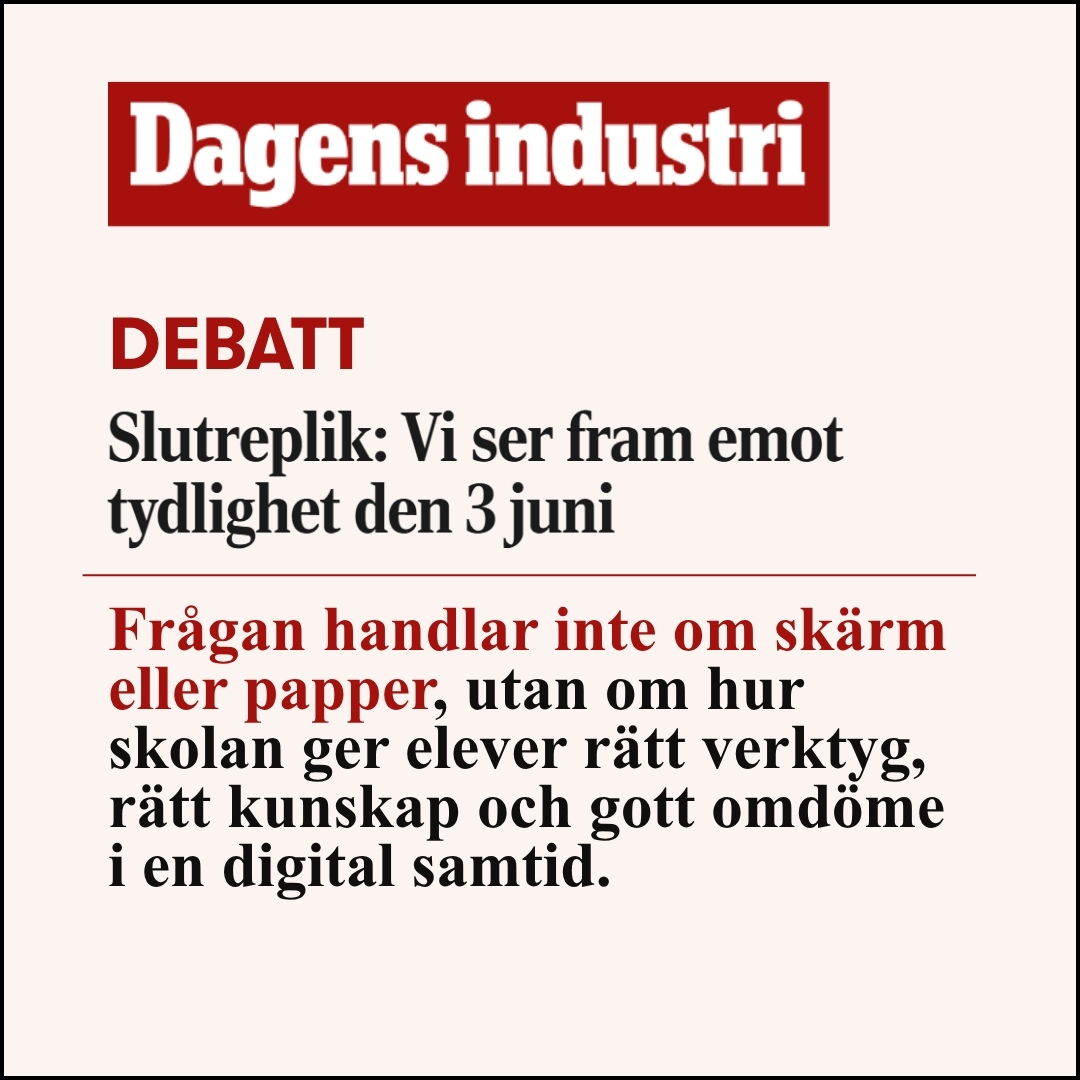 DI debatt slutreplik 25 maj 2026